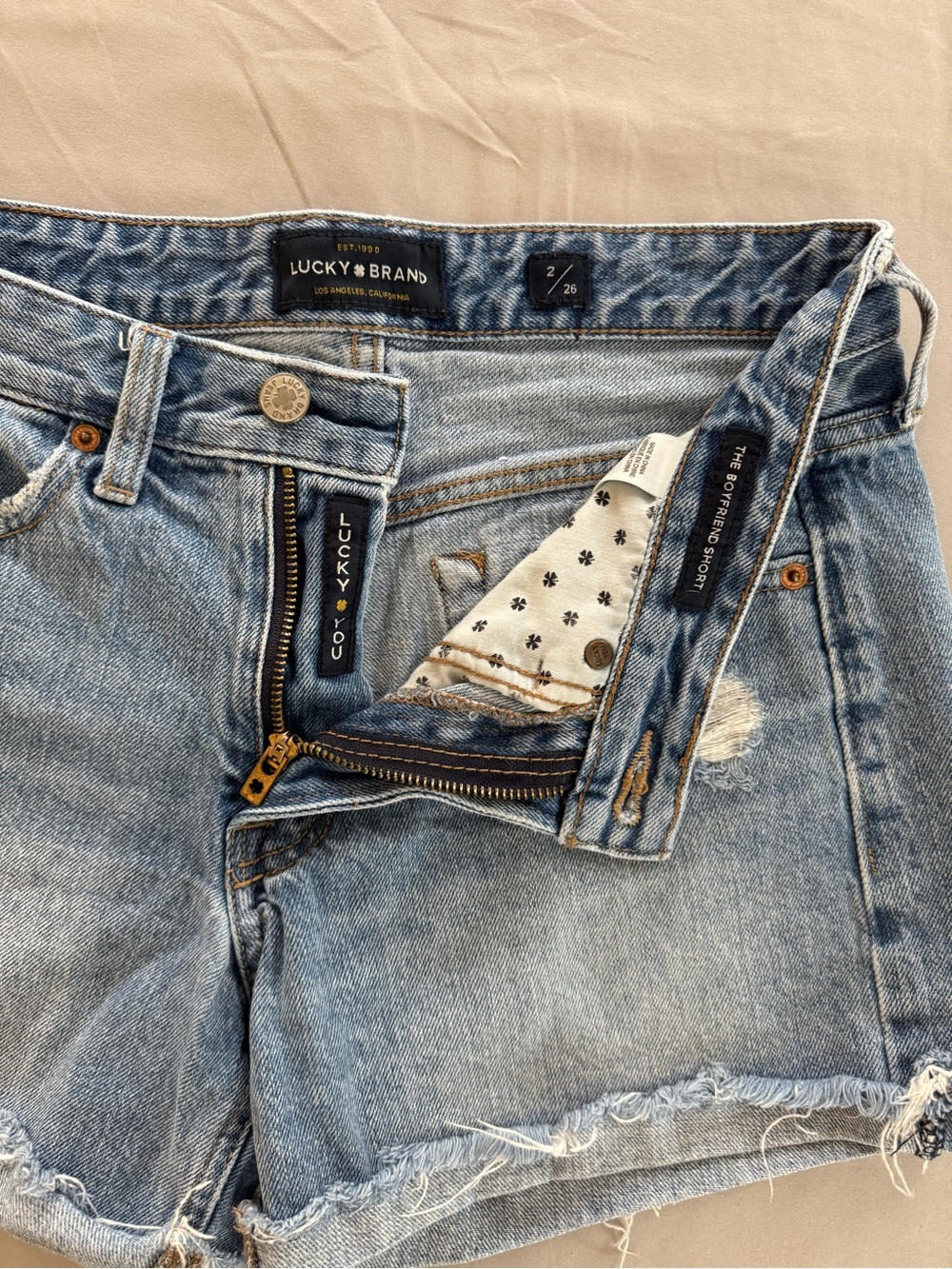 Lucky Brand Light Wash Denim Cutoff Shorts